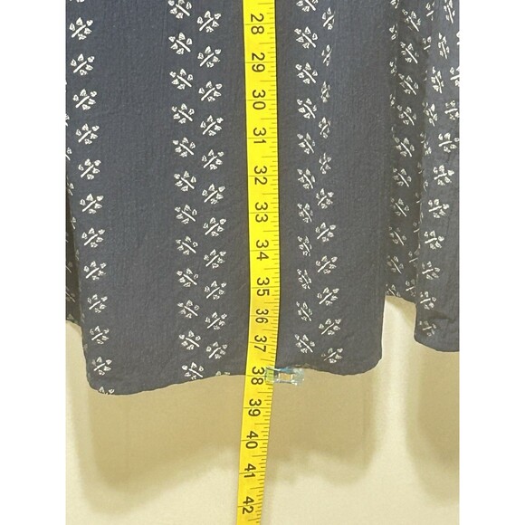 J. Jill Women's Large Floral Embroidered Peasant Blue‎ Batik Print Dress - Picture 5 of 13